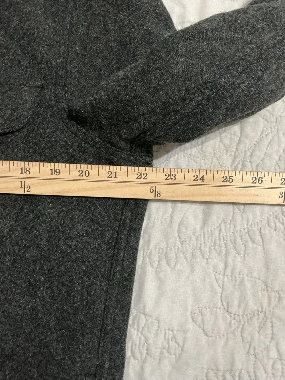 J. Crew 100% Brushed Wool Dark Charcoal Overshirt Shacket Size M